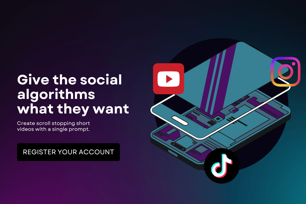 Give the social algorithms what they want - Create scroll stopping short videos with a single prompt