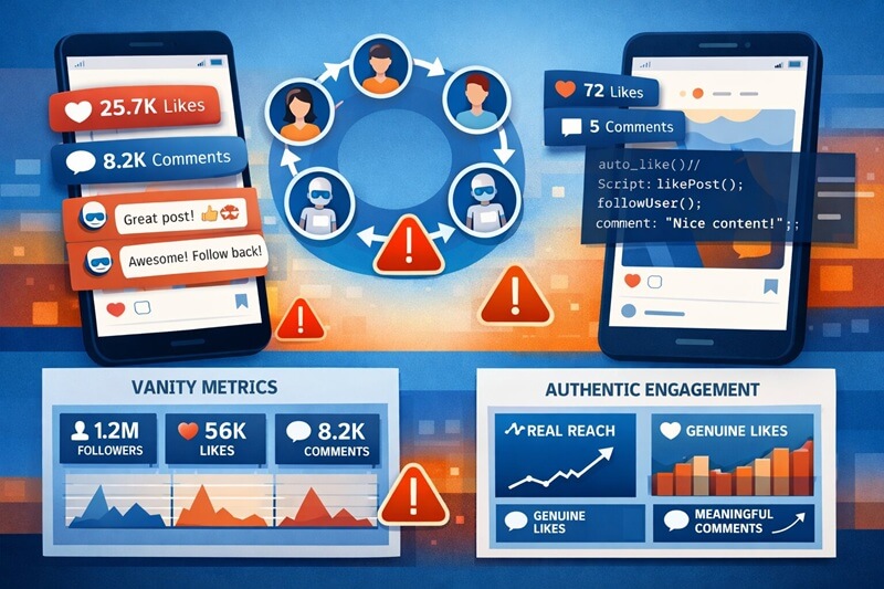 Social media engagement farming